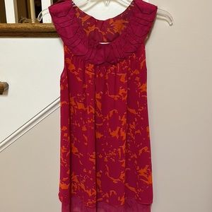 Cabi lined beautiful pink and orange tunic top/dress
